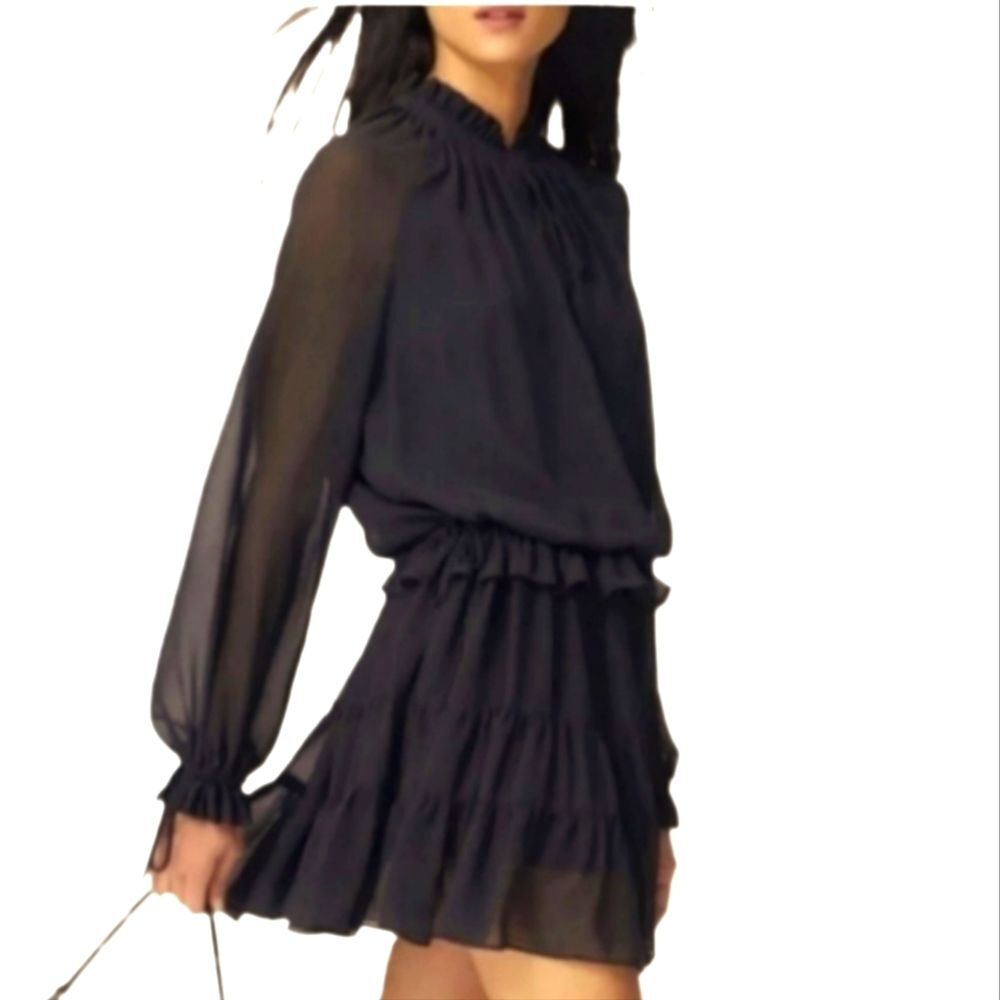 Rebecca Minkoff Dylan tiered ruffle dress XS